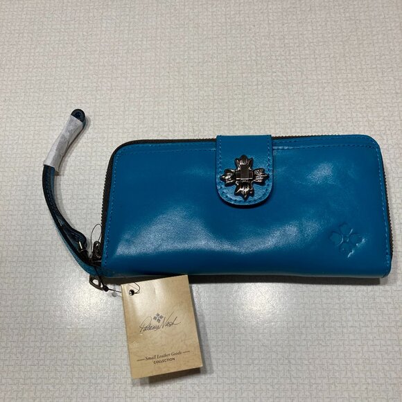 NWT Patricia Nash Turquoise Leather Edeline Wristlet/Wallet - Picture 2 of 10